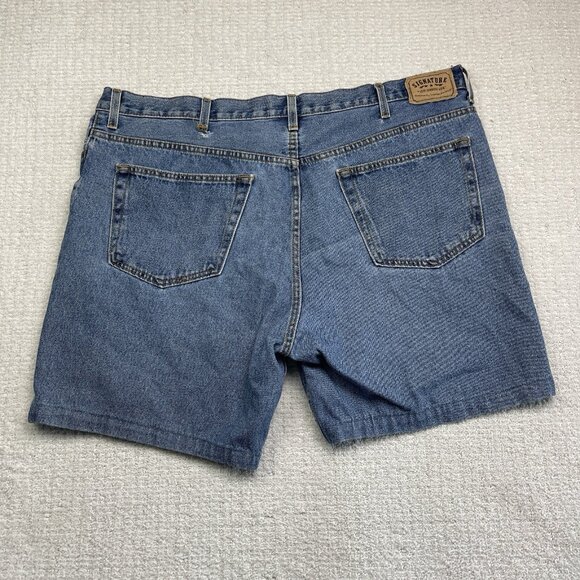 Y2K Levi Strauss Signature Jean Shorts Waist Size 46 Relaxed Denim Skater Read - Picture 9 of 12